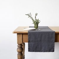 Linen Tales Leinen - Tischläufer dark grey